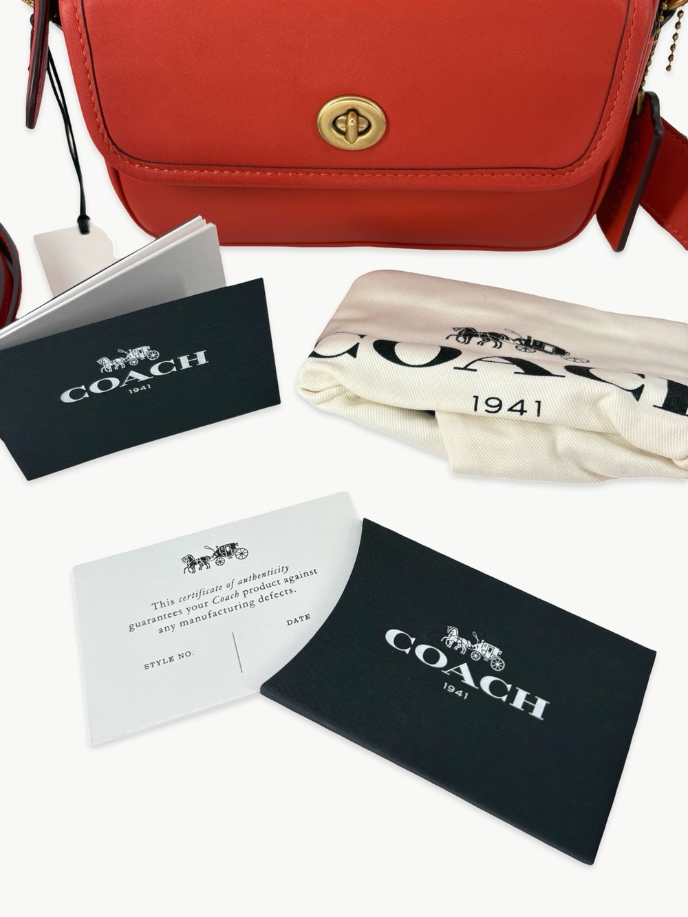 Coach 1941 Limited Edition Convertible Waist Pack Mango Glovetanned Leather NWT - Picture 12 of 16